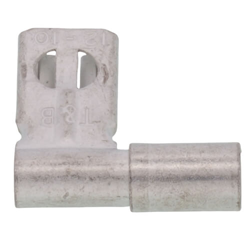 Main product image of 0.64" x 0.63" Non-Insulated 90-Degree Flag Female Disconnect, 0.250" x 0.32" Tab, 12-10 AWG