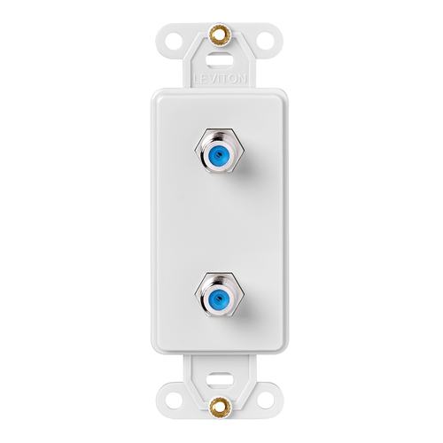 Main product image of Decora Insert, Two F-Connector Couplers (White)