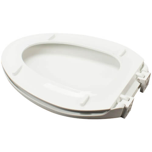 Main product image of Deluxe Plastic Elongated Contemporary Toilet Seat w/ Closed Front - White