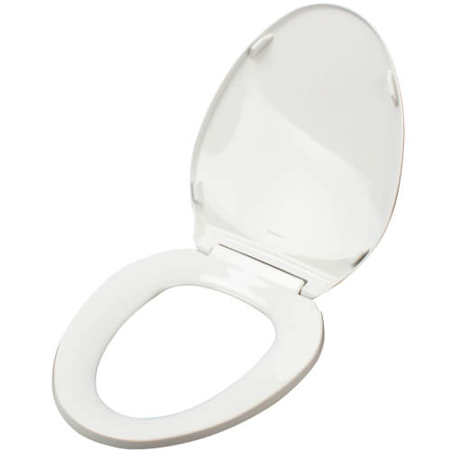 Main product image of Deluxe Plastic Elongated Contemporary Toilet Seat w/ Closed Front - White