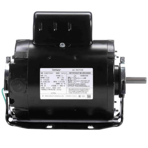 Main product image of 1/3 HP 115/230v Fan and Blower HVAC/R Motor, 1 PH, 1800 RPM, 48 Frame, ODP