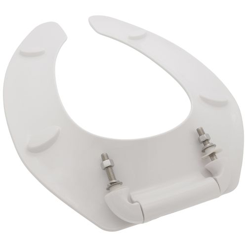 Main product image of Commercial Quality Elongated Toilet Seat w/ Stainless Steel Hinge Post - White
