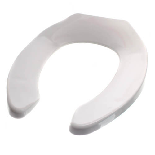 Main product image of White Deluxe Commercial Elongated Anti Microbial Toilet Seat, Self Sustaining
