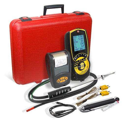 Main product image of C161 Combustion Analyzer for Gas and Oil w/  Smoke Pump Tester, Case, Thermocouples, and Printer