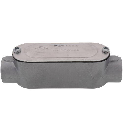 Main product image of 1/2" Threaded C Type Rigid Conduit Body w/ Cover - Aluminum