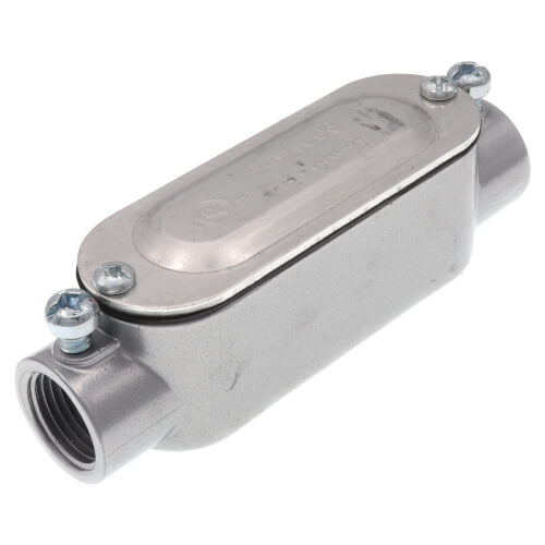 Main product image of 1/2" EMT & Rigid Combo C Aluminum Conduit Body w/ Cover & Gasket