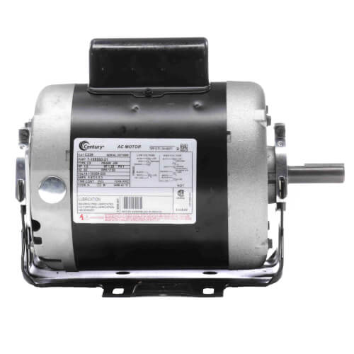 Main product image of 1/3 HP 115/208-230v Fan and Blower HVAC/R Motor, 1 PH, 1800 RPM, 56 Frame, OPEN