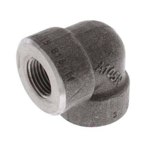 Main product image of 1/4" 3000# A105N Carbon Steel 90° Elbow NPT