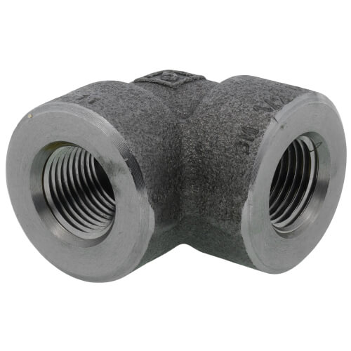 Main product image of 1/2" 3000# A105N Carbon Steel 90° Elbow NPT