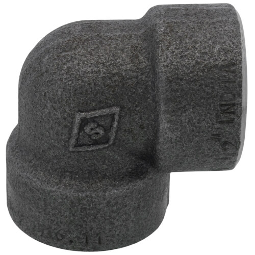 Main product image of 1/2" 3000# A105N Carbon Steel 90° Elbow NPT