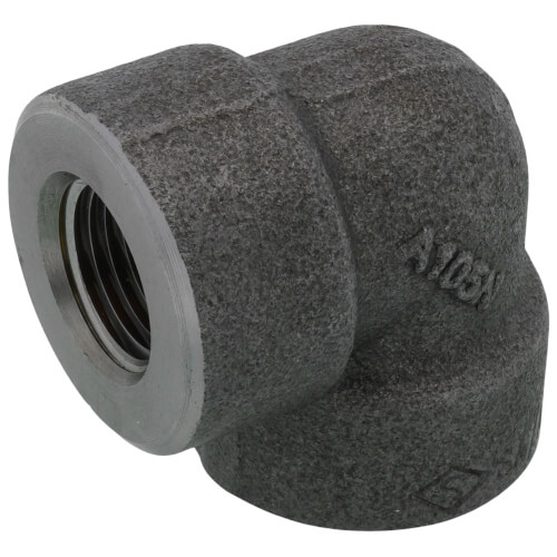 Main product image of 1/2" 3000# A105N Carbon Steel 90° Elbow NPT