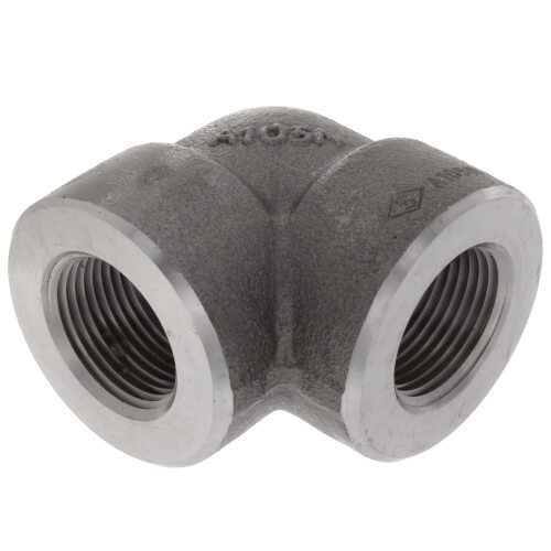 Main product image of 1" 3000# A105N Carbon Steel 90° Elbow NPT