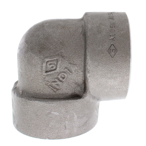 Main product image of 1-1/4" 3000# A105N Carbon Steel 90° Elbow NPT