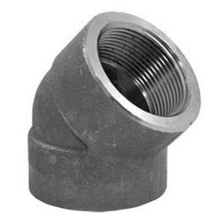 Main product image of 2" 3000# A105N Carbon Steel 45° Elbow NPT