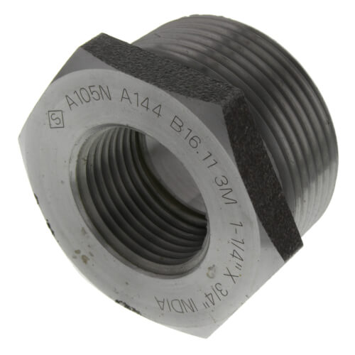Main product image of 1-1/4" x 3/4" 3000# A105N Carbon Steel Hex Bushing NPT