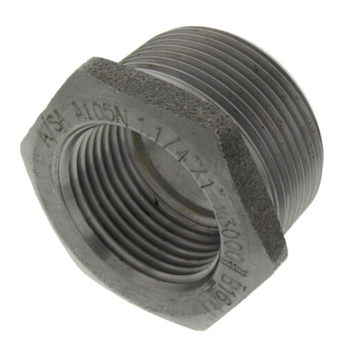 Main product image of 1-1/4" x 1" 3000# A105N Carbon Steel Hex Bushing NPT