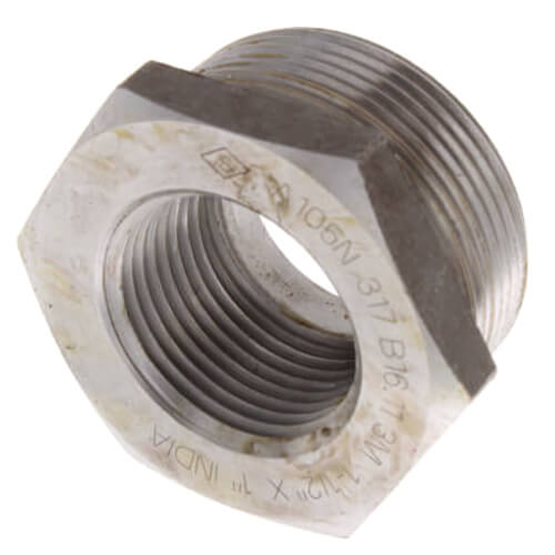 Main product image of 1-1/2" x 3/4" 3000# A105N Carbon Steel Hex Bushing NPT