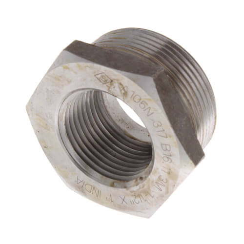 Main product image of 1-1/2" x 1" 3000# A105N Carbon Steel Hex Bushing NPT