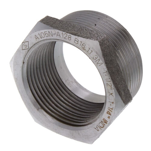 Main product image of 1-1/2" x 1-1/4" 3000# A105N Carbon Steel Hex Bushing NPT