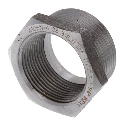 Main product image of 2" x 1/4" 3000# A105N Carbon Steel Hex Bushing NPT