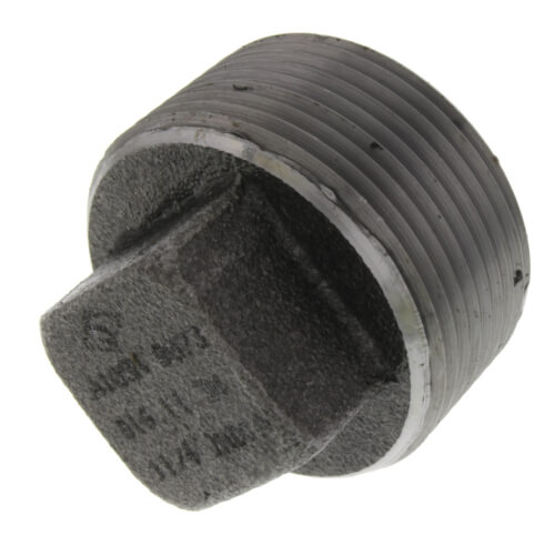 Main product image of 1-1/4" 3000# A105N Carbon Steel Solid Square Head Plug (NPT)