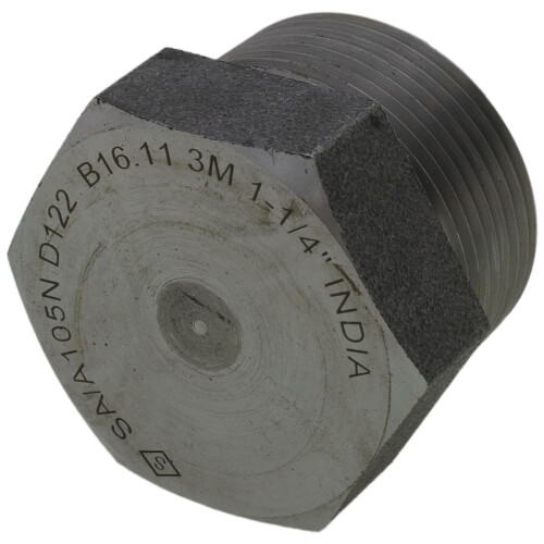 Main product image of 1-1/4" 3000# A105N Carbon Steel Hex Head Plug (NPT)