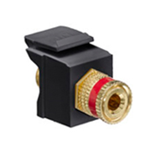 Main product image of Binding Post Quickport, Coupler, Red Stripe (Black) Housing