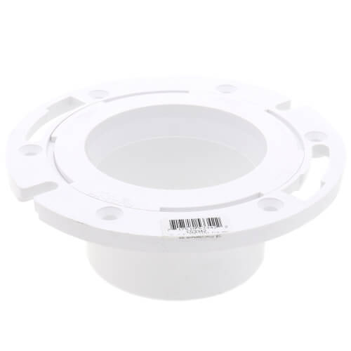 Main product image of 3" x 4" Plumbfit PVC Closet Flange w/ Plastic Swivel Ring Less Knockout 