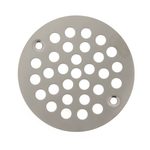Main product image of 4-1/4" Satin Nickel PVD Round Cast Coverall Shower Drain Strainer