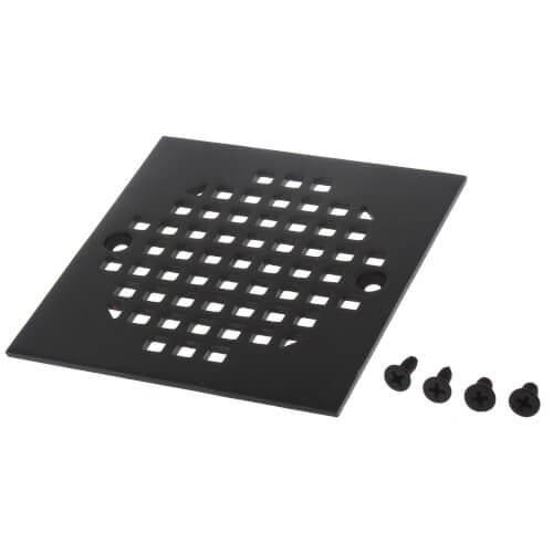 Main product image of 4-1/4" Heavy Duty Square Cast Brass Strainer (Oil Rubbed Bronze)