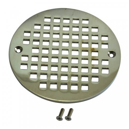 Jones Stephens Brushed Nickel 5.196 Round Cast Brass Heavy Duty Strainer Jones Stephens Brushed Nickel 5.196 Round Cast Brass Heavy Duty Strainer