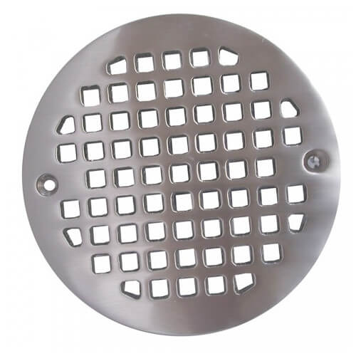 Main product image of 4-1/4" Heavy Duty Round Cast Brass Strainer (Brushed Nickel)