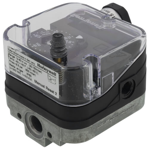 Main product image of 12" to 60" W.C Manual Reset, 1/4" NPT Pressure Switch (Additive)