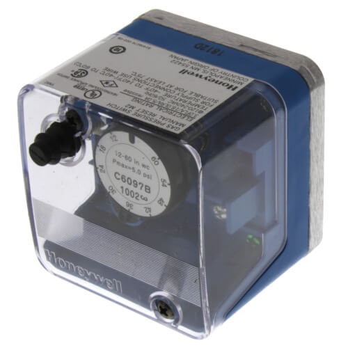 Main product image of 12" - 60" W.C Manual Reset, 1/4" NPT Pressure Switch (Additive)