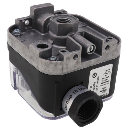 Main product image of 12" to 60" W.C Auto Reset, 1/4" NPT Pressure Switch (Subtractive)