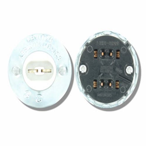 Main product image of High-output Base, Double Contact, Standard Fluorescent Lampholder, Snap-in, Stationary, Quickwire 18awg Solid Or Str Tinned (White)