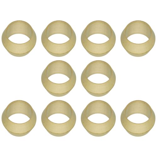 Main product image of (60-4) 1/4" OD Brass Compression Sleeve (Bag of 10)