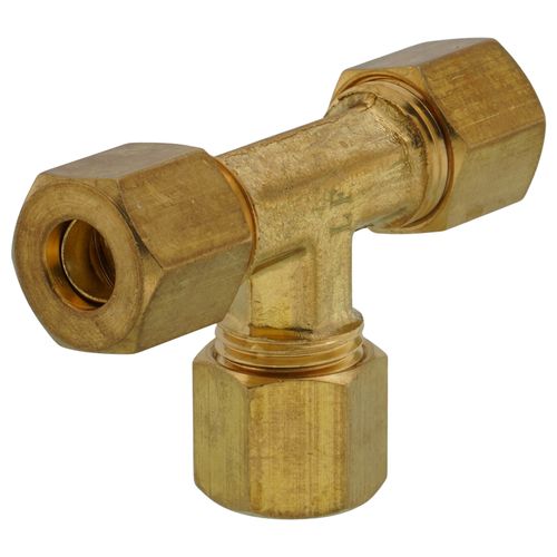 Main product image of (64-4) 1/4" OD Brass Compression Tee, Lead Free