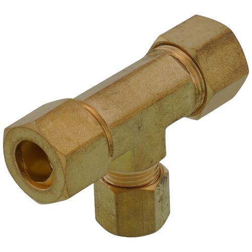 Main product image of (64-664) 3/8" x 3/8" x 1/4" OD Brass Compression Tee, Lead Free