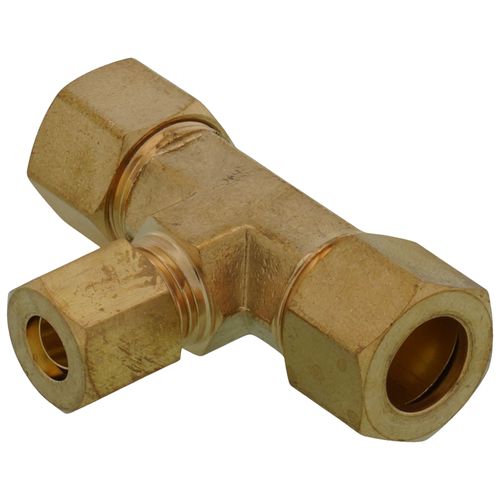 Main product image of (64-664) 3/8" x 3/8" x 1/4" OD Brass Compression Tee, Lead Free