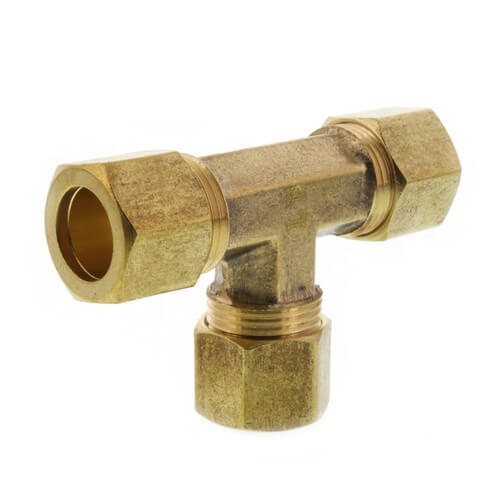 Main product image of (64-8) 1/2" OD Brass Compression Tee, Lead Free