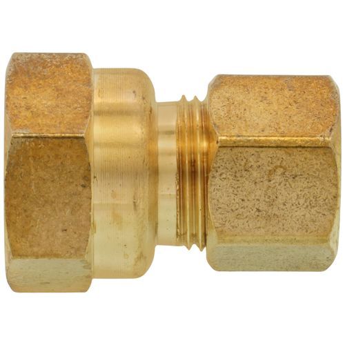 Main product image of (66-66) 3/8" OD x 3/8" FIP Brass Compression Connector (Lead Free)