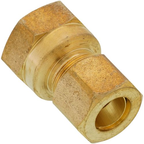 Main product image of (66-66) 3/8" OD x 3/8" FIP Brass Compression Connector (Lead Free)