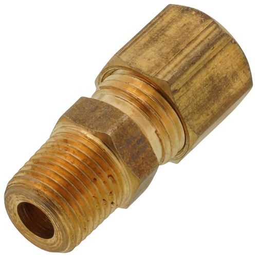 Main product image of (68-42) 1/4" OD x 1/8" MIP Brass Compression Connector (Lead Free)