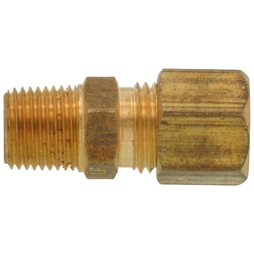 Main product image of (68-42) 1/4" OD x 1/8" MIP Brass Compression Connector (Lead Free)
