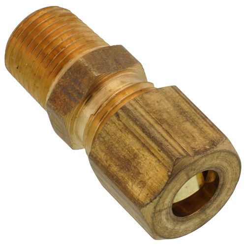 Main product image of (68-42) 1/4" OD x 1/8" MIP Brass Compression Connector (Lead Free)