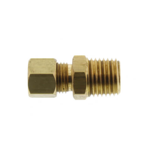 Main product image of (68-44) 1/4" OD x 1/4" MIP Brass Compression Connector (Lead Free)