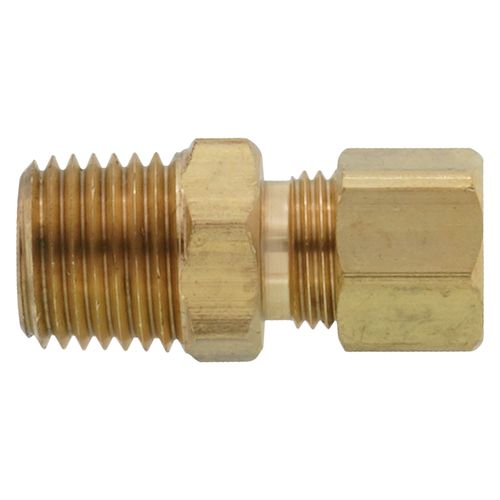 Main product image of (68-44) 1/4" OD x 1/4" MIP Brass Compression Connector (Lead Free)