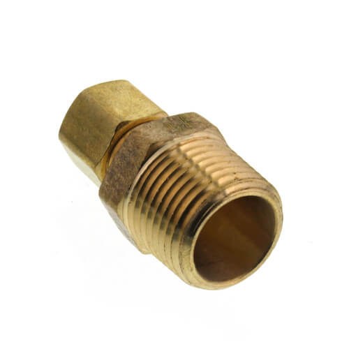 (68-46) 1/4" OD x 3/8" MIP Brass Compression Connector (Lead Free)