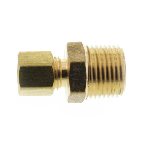 (68-46) 1/4" OD x 3/8" MIP Brass Compression Connector (Lead Free)